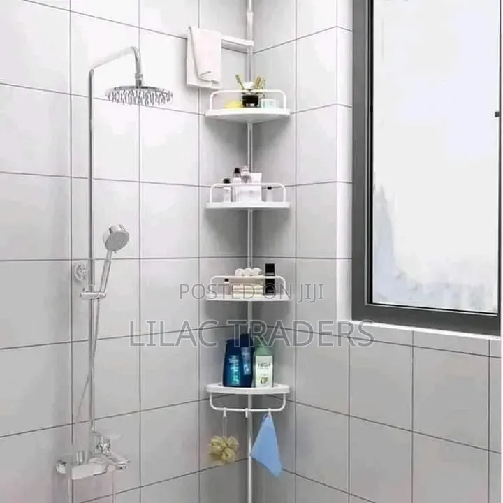 320cm Adjustable Bathroom Corner Shelf – Floor to Ceiling Pa
