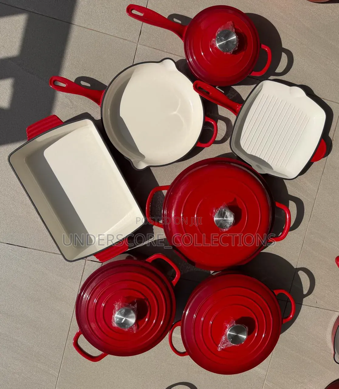CLASSY 11pcs Enamel Cast Iron Cookware