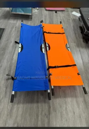 Emergency, Durable Blue and Pink Canvas Patient Stretcher