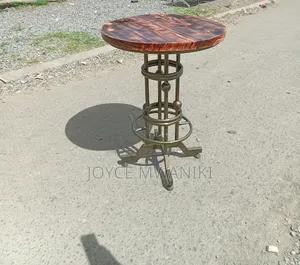 High Bar Wooden Table With Rustic Finish 