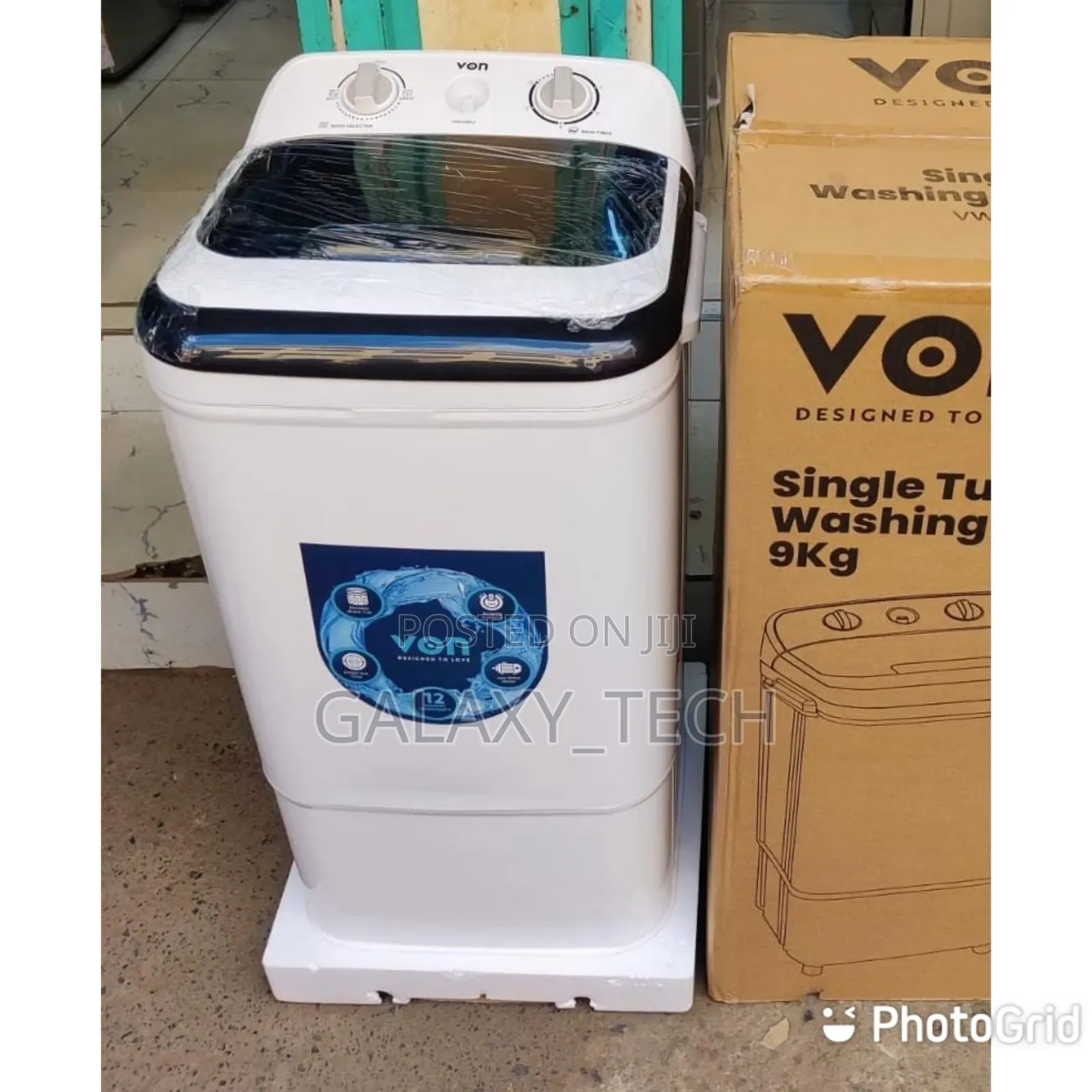 Von Single Tub Washing Machine, 9Kg