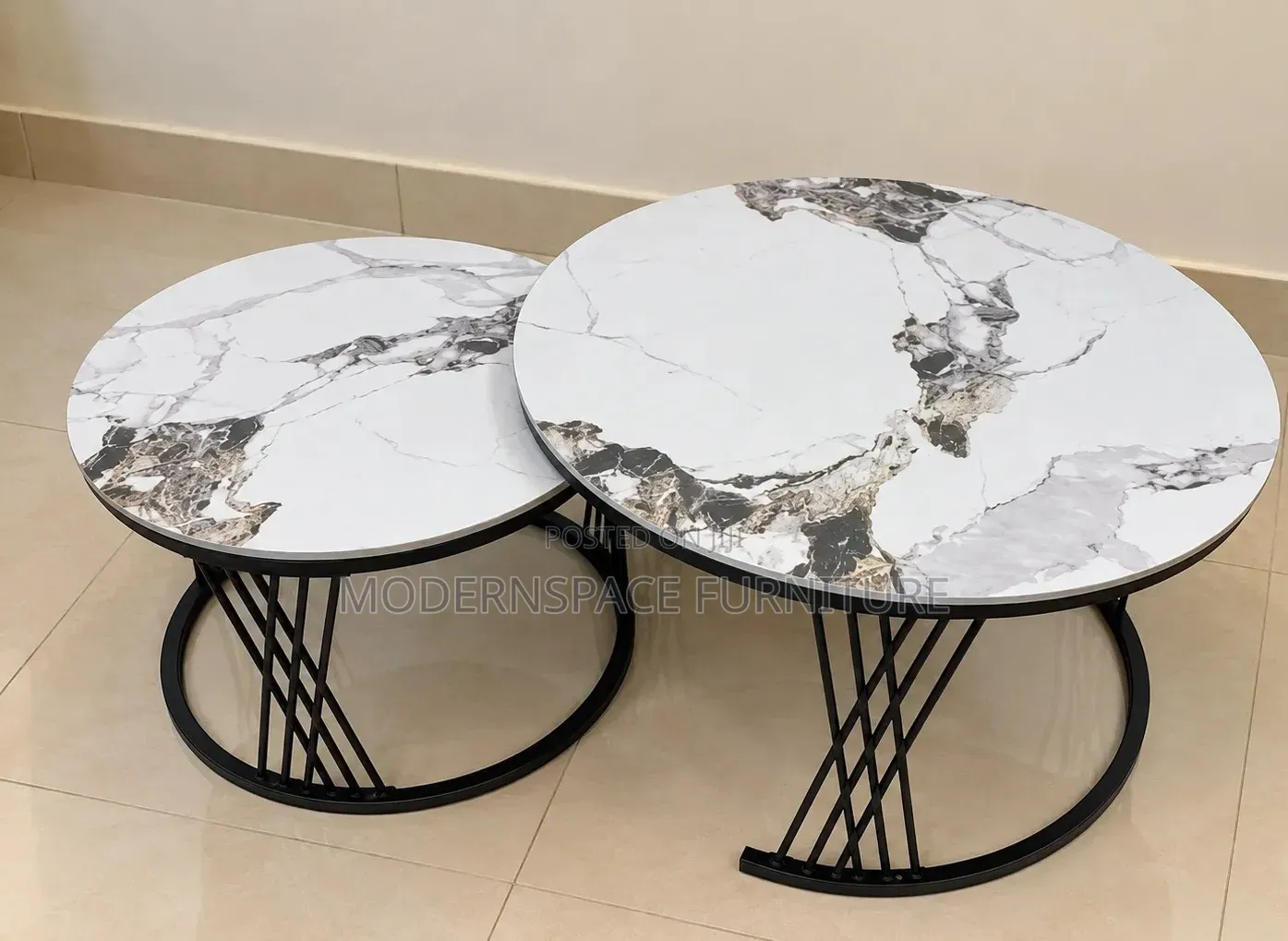 Marble-Top Nesting Coffee Tables