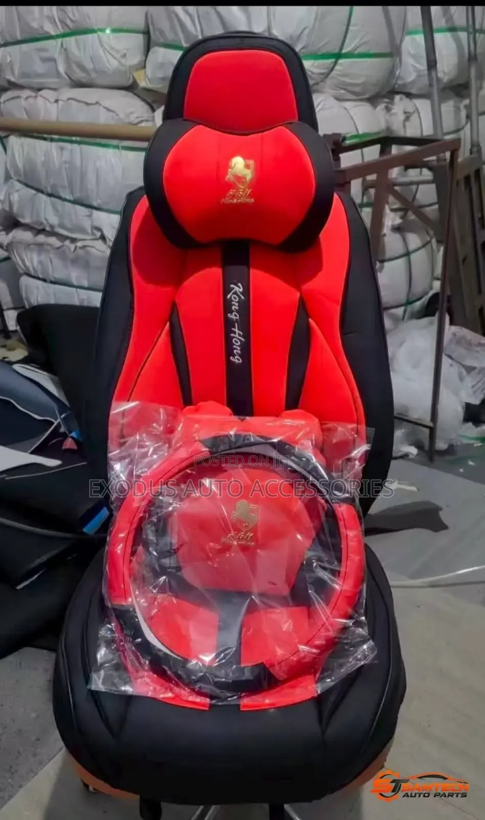 Modern Red Leather Seat Covers