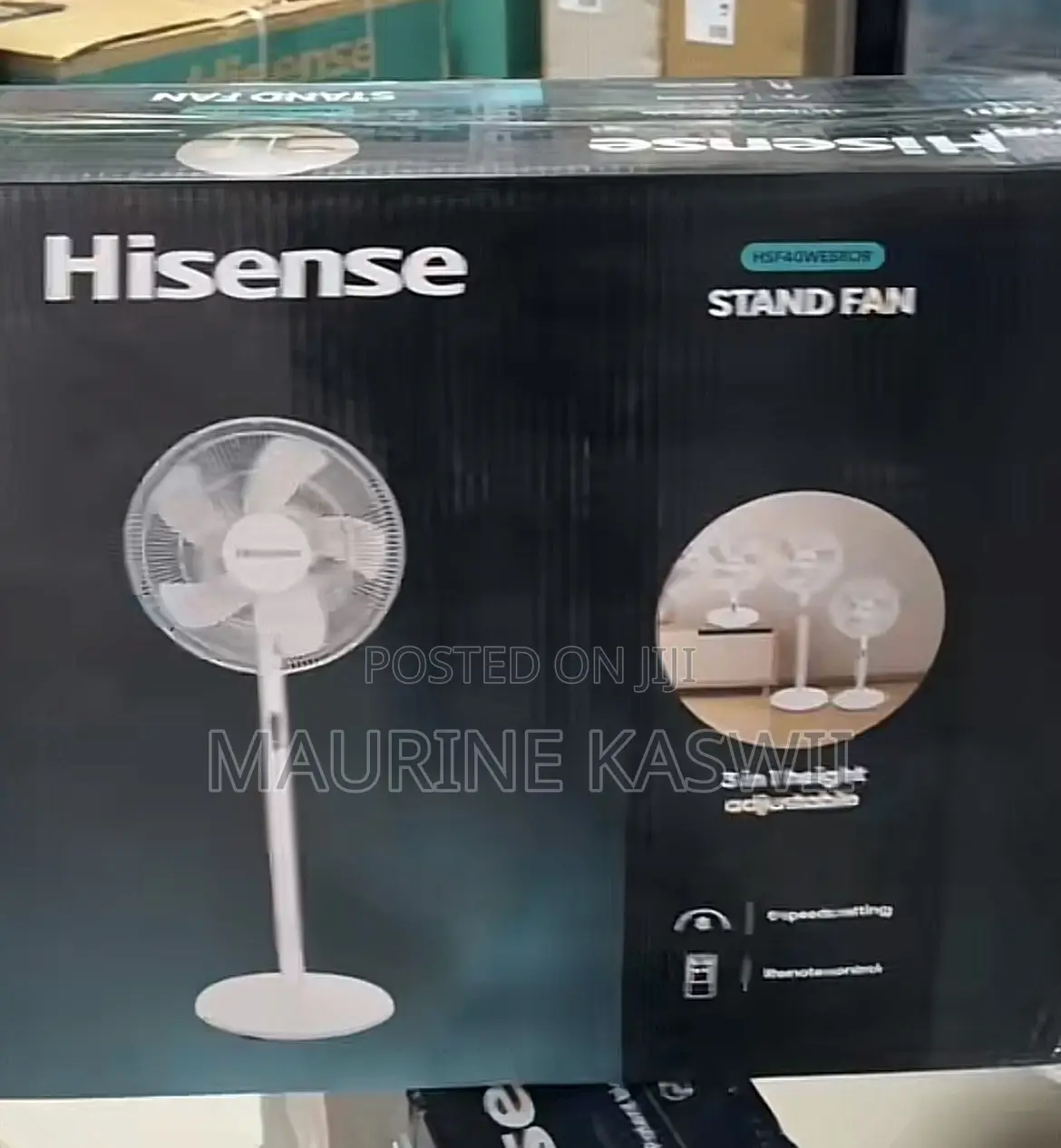 Hisense Standing Fan 35W With Adjustable Height & Quiet Cooling