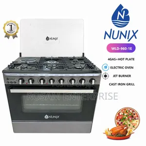 60*90 Nunix Cooker 4+1 :1 Hot Plate 4 Gas Burner