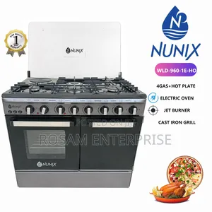 Nunix 60 by 90 Stand Cooker With Gas Compartment