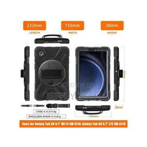 RUGGED Samsung Galaxy Tab A9 8.7 Inch Case Cover, Rugged 3 Layer