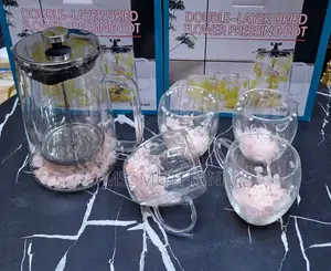 Double-Layer Dried Flower Press Set Ft 1000ml French Press & Cups