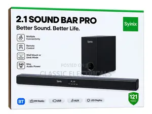 2.1CH Syinix Sound Bar at Ksh5000