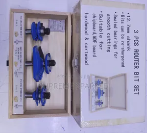 3-Piece TCT Cabinet Door Router Bit Set.