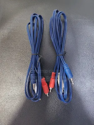 3.5mm Stereo Auxiliary to 2-Rca Male Audio Cable (10 Pcs) .