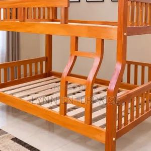 Double Decker Bed Hardwood Bed 3.5 by 6 and 4by 6