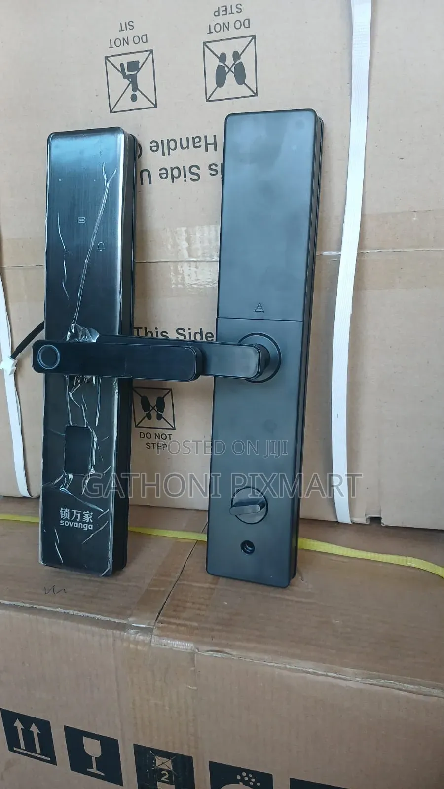 Modern Black Smart Door Lock for Home and Office