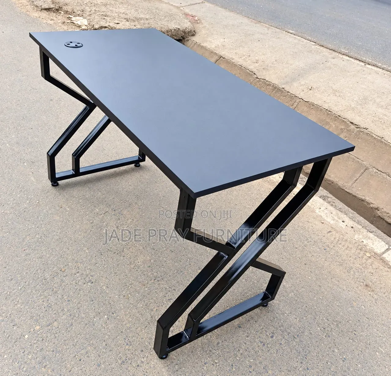 Black Metallic Office Table Delaxe Table