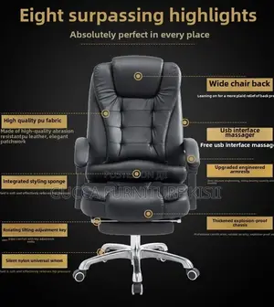 Director's Leather High Back Desk Ergonomic Chair