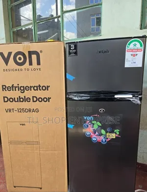 Von Double Door Fridge 125Litres Direct Cool at 