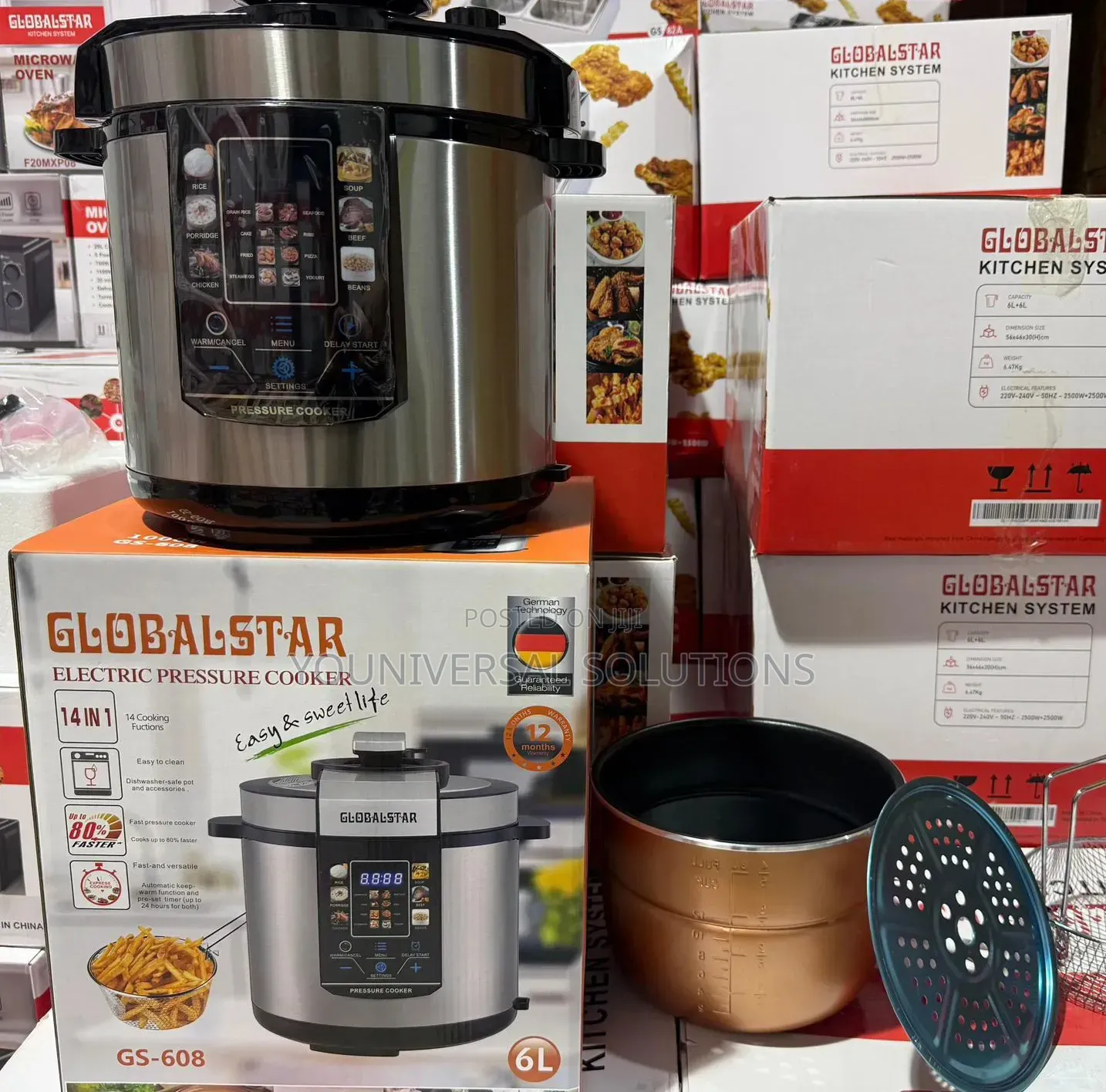 14 in 1function 6L Global-Star Pressure Cooker