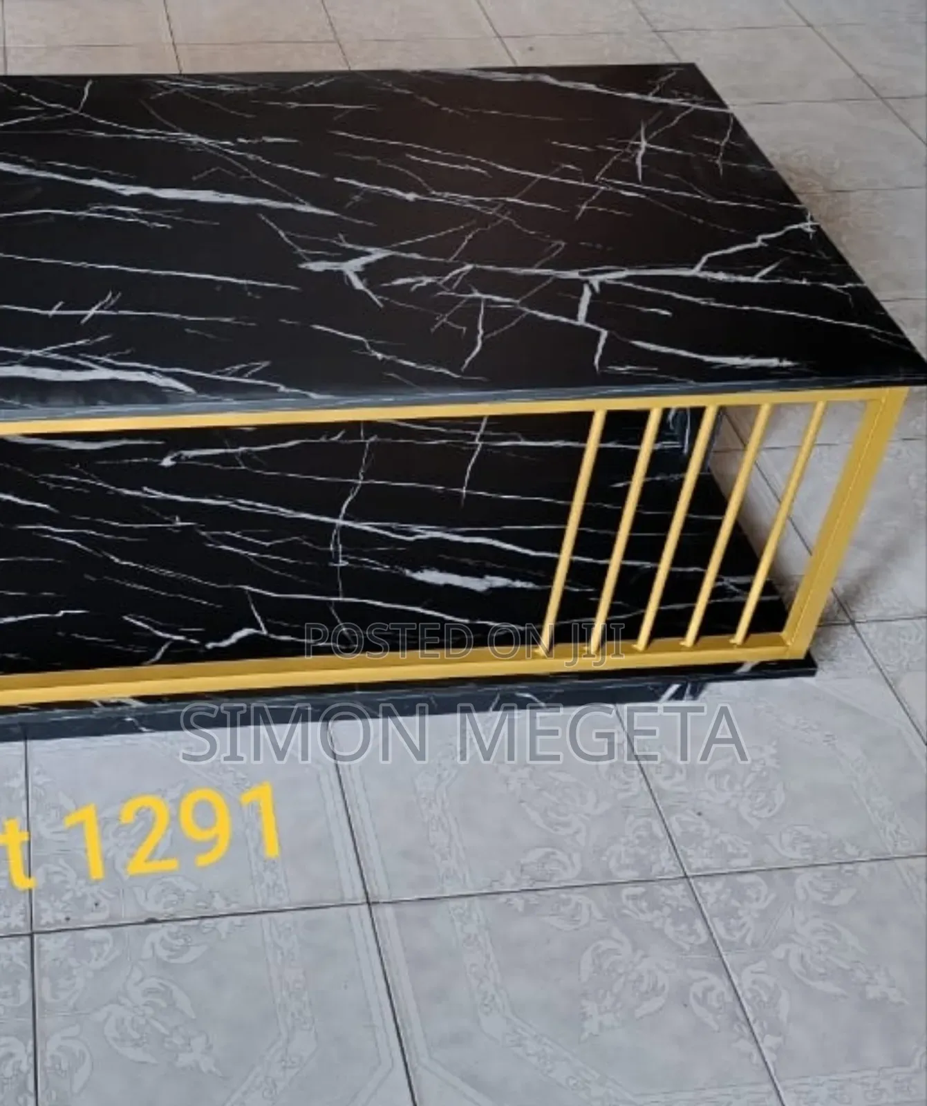 C3 Executive Black Marble Coffee Table