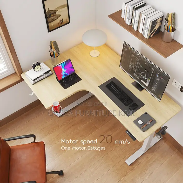 1400mm Standing Desk With L-Shape Working Top
