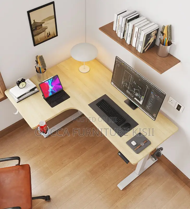 1400mm Standing Desk With L-Shape Working Top