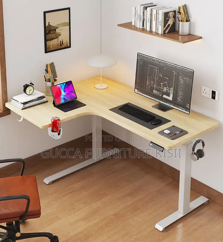 1400mm Standing Desk With L-Shape Working Top
