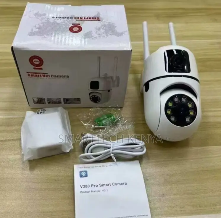 Wall Mounted V380 Dual Lens Wifi Bulb Camera – Smart Security Camera