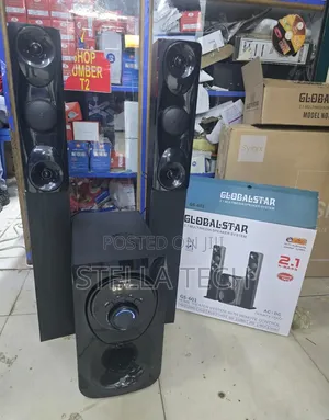 Globalstar GS-601 2.1-Channel Tall Boy Multimedia Speaker System,