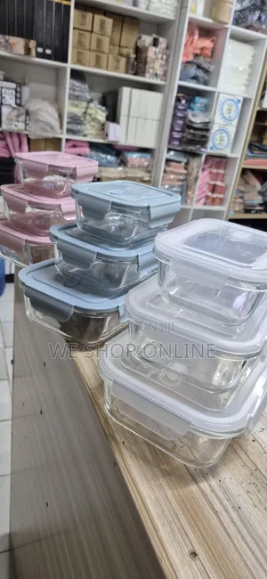 3pcs Stackable Glass Container Set