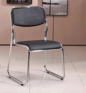 Low Back Ergonomic Chrome Leather Office Chair