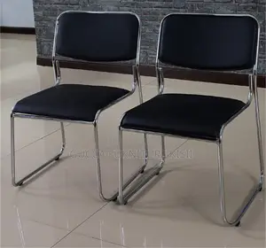 Low Back Ergonomic Chrome Leather Office Chair