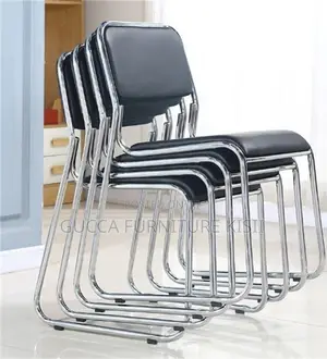 Low Back Ergonomic Chrome Leather Office Chair