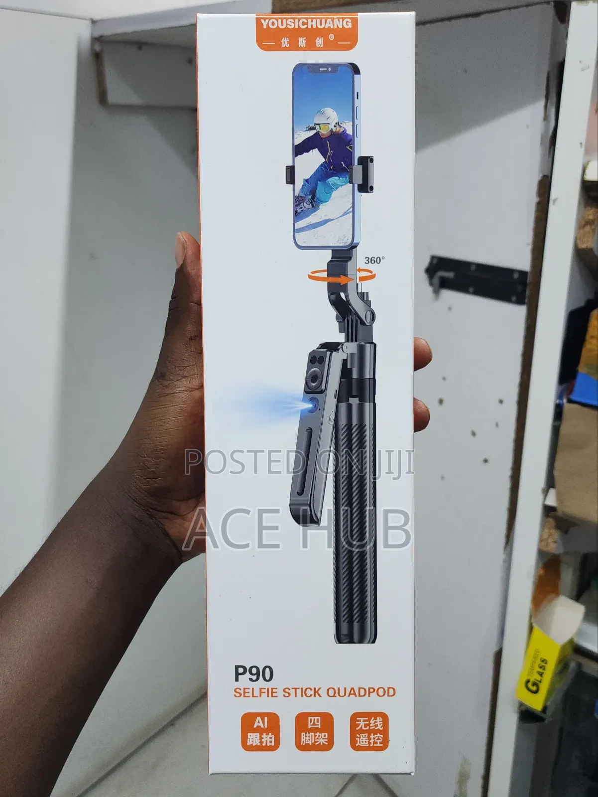 P90 Selfie Stick Quadpod With Remote