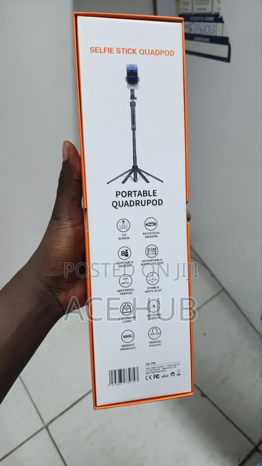 P90 Selfie Stick Quadpod With Remote