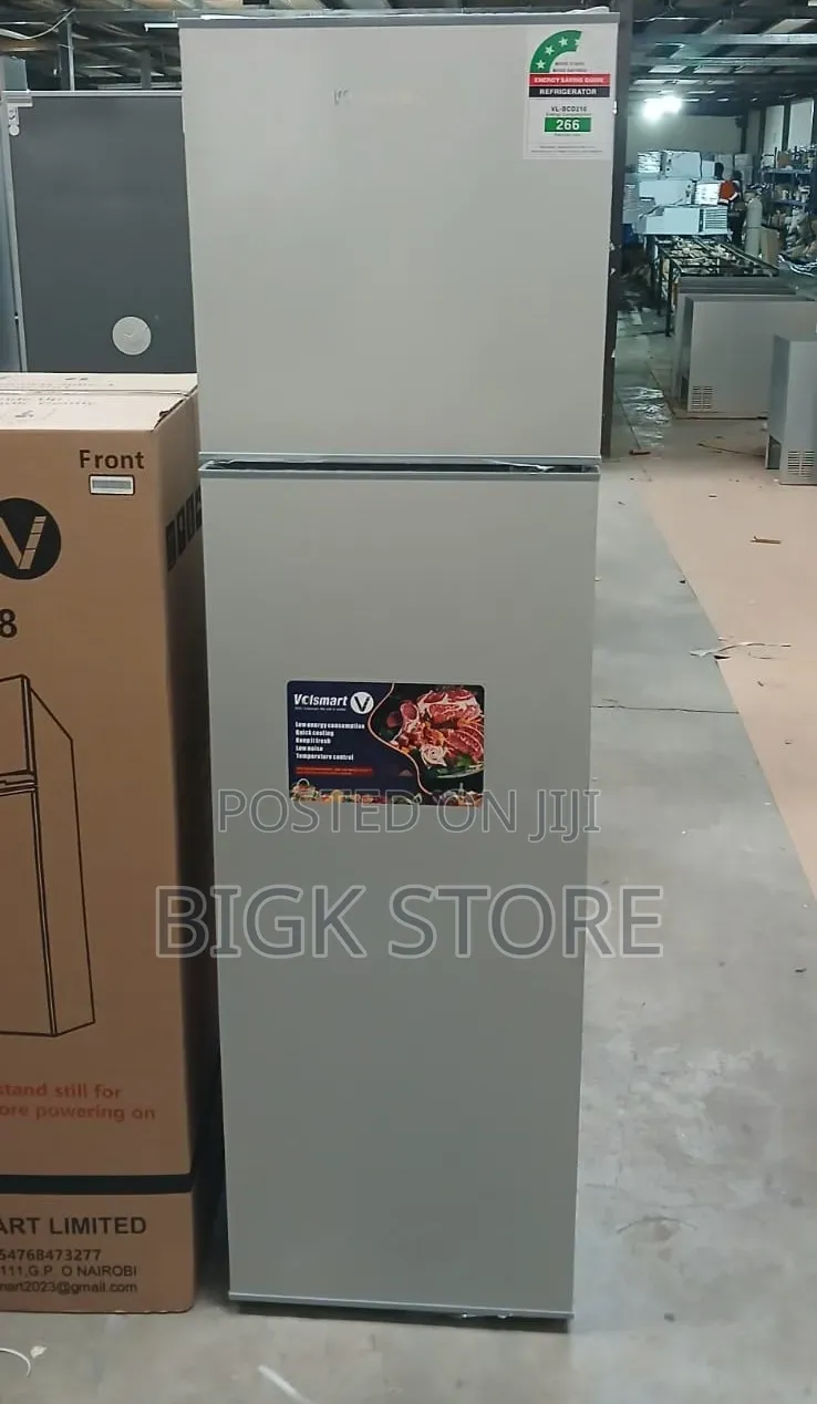 Silver Volsmart 138litres Double Door Refrigerator