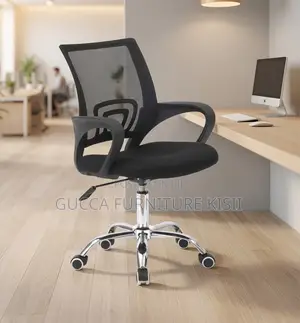 Swivel Secretarial Workstation Mesh Office Chair