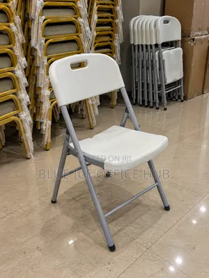 White Plastic Folding Chair With Strong Metal Frame