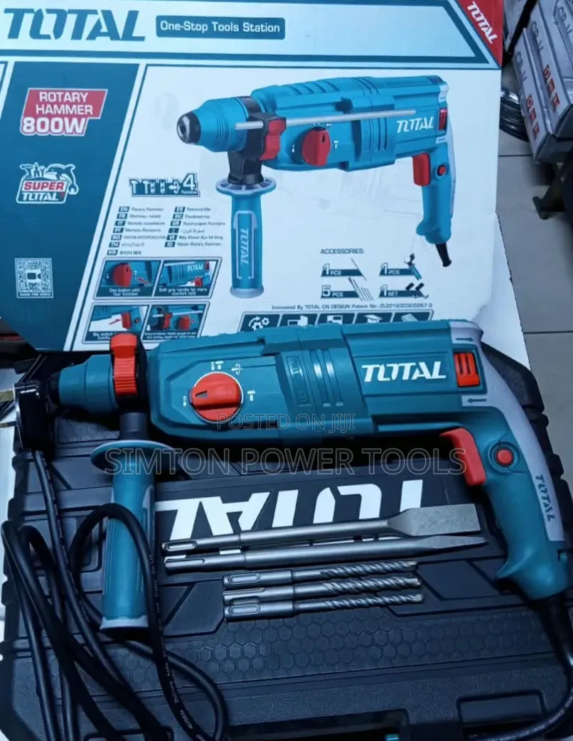 TOTAL 800W Rotary Hammer (Model: TH308268-2) 