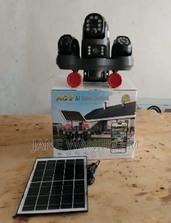 V380 New Generation 4 Lens WiFi Solar Security Camera