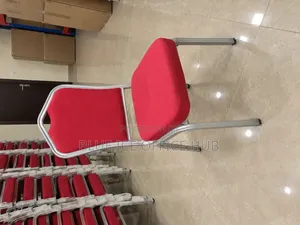 Red Banquet Chair With Silver Frame