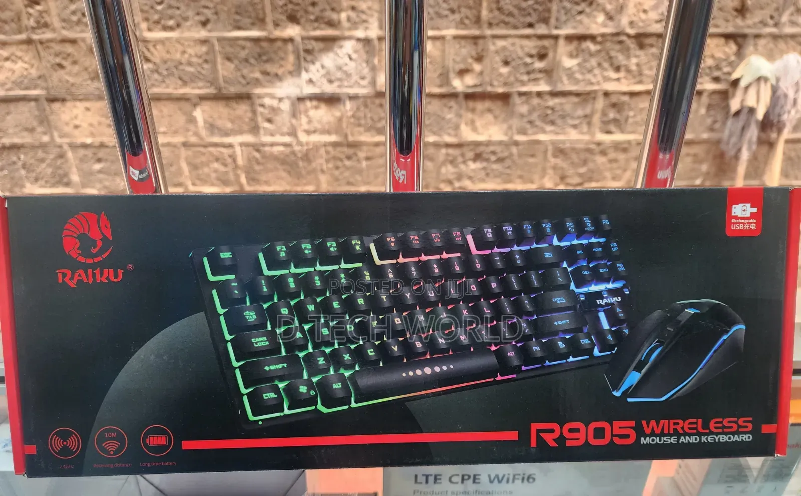 Raiku Wireless Rechargeable Gaming Keyboard Combo