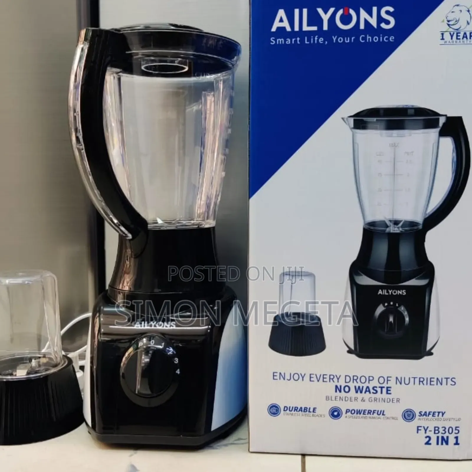 Ailyons 2 in 1 Blender