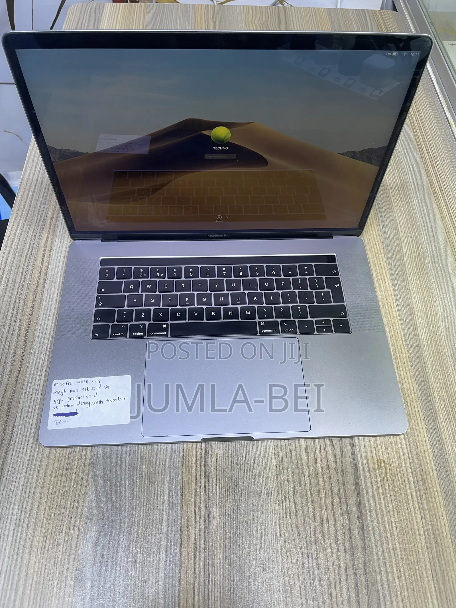 Laptop Apple MacBook 2018 32GB Intel Core Ultra 9 SSD 512GB