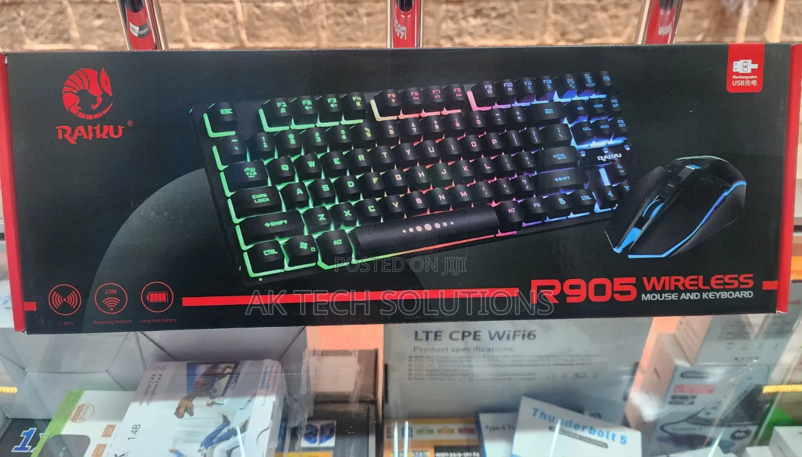 Raiku Wireless Rechargeable Gaming Keyboard Combo at 4000