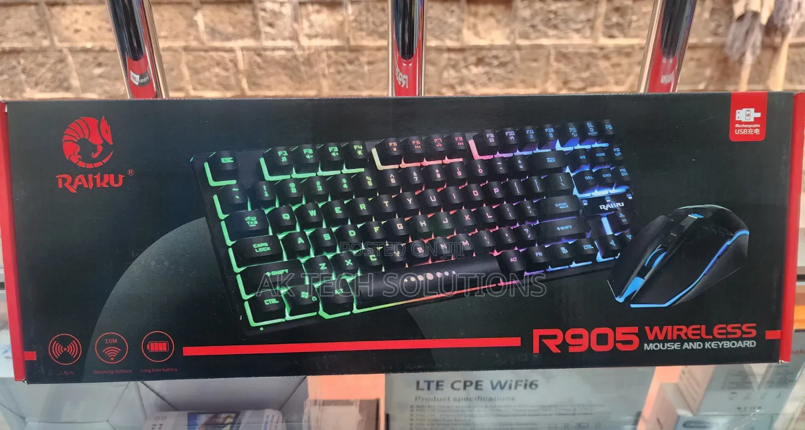 Raiku Wireless Rechargeable Gaming Keyboard Combo at 4000