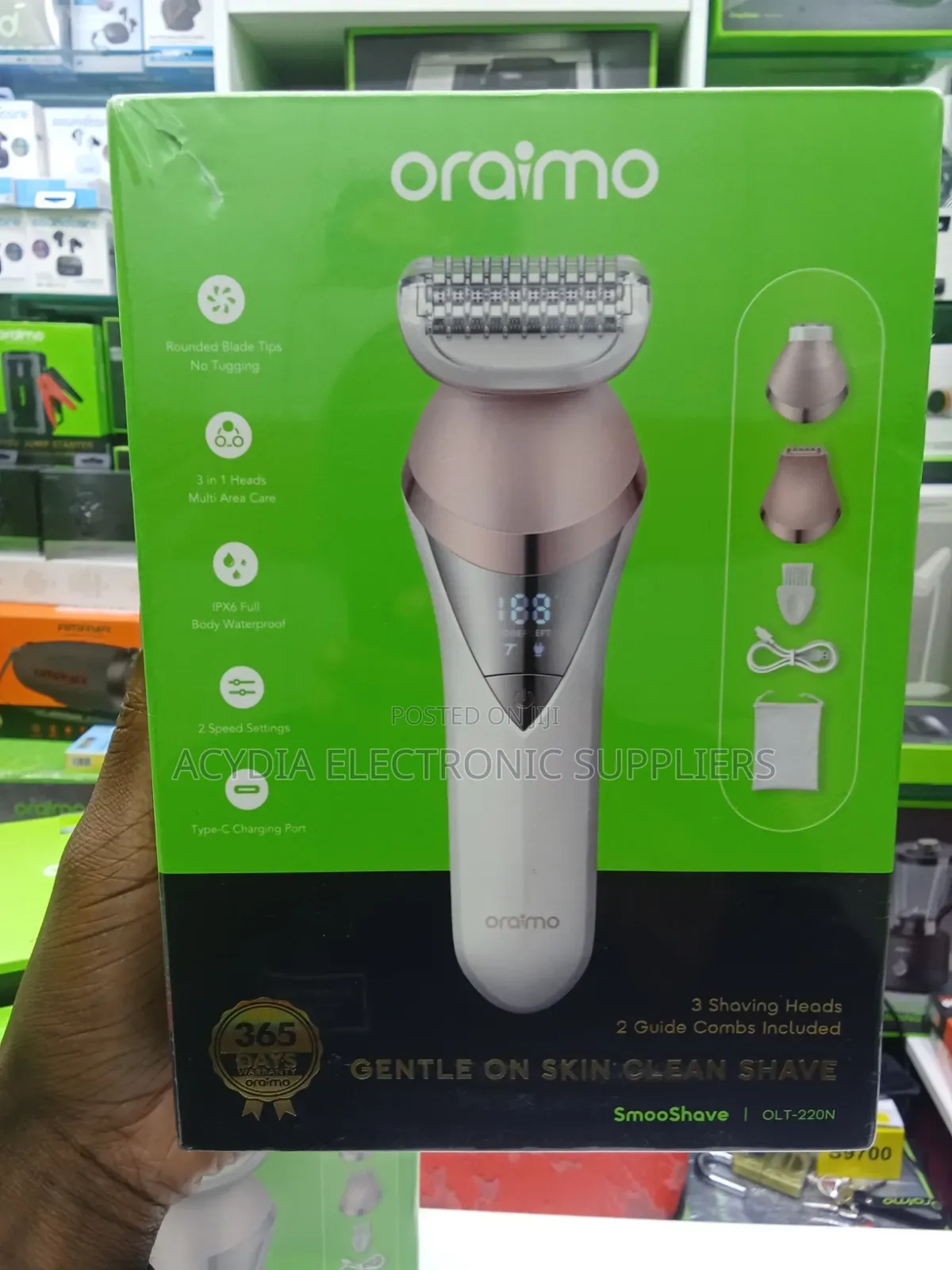 Oraimo 3-in-1 Smooshave Lady's Hair Remover