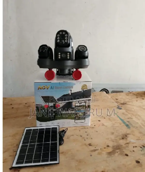 V380 Four Lens Solar CCTV Camera – Advanced Smart Security System