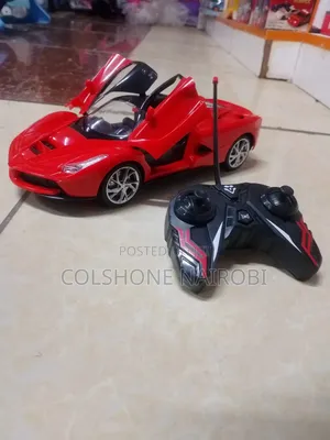 Red Remote-Controlled Sports Car Toy With Scissor Doors