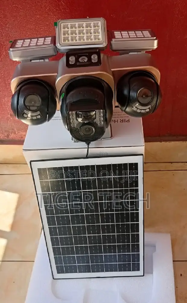 3 Lens Rotatable Triple Lens Solar Camera 4g Connectivity
