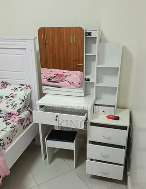 Pure White Dressing Table/ Queen Makeup Table