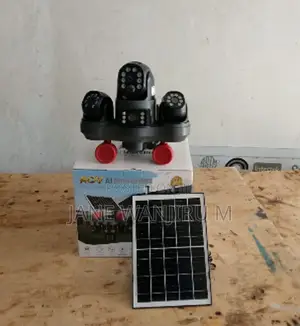 V380 WiFi Solar Security Camera With 4-Lens Wide-Area Monitoring